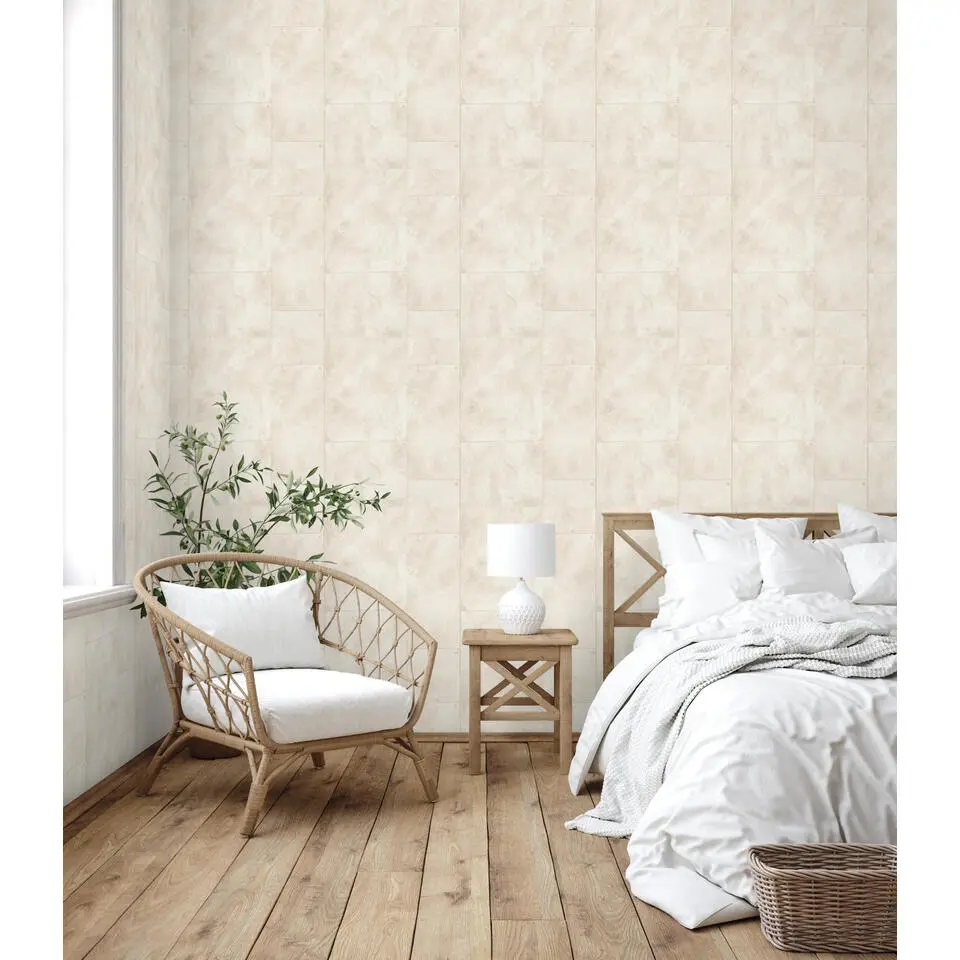Dutch Wallcoverings behang - Loft Blokken beige - 0.53x10,05m