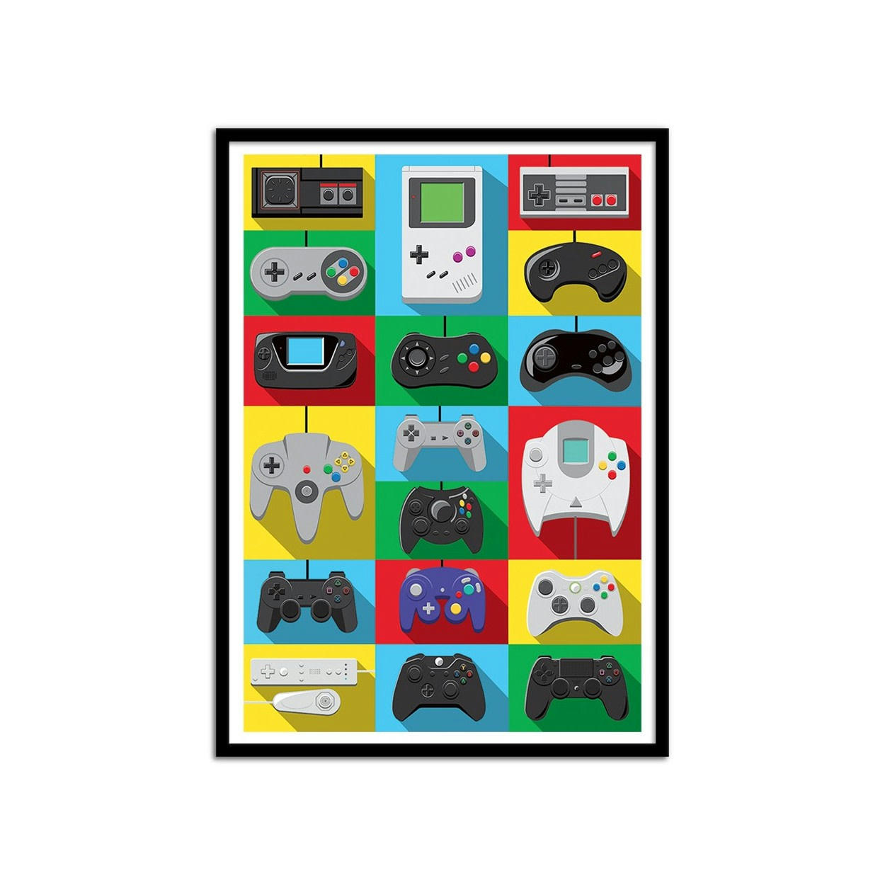 OLIVIER BOURDEREAU - LEGENDARY CONTROLLERS - Affiche d'art 50 x 70 cm
