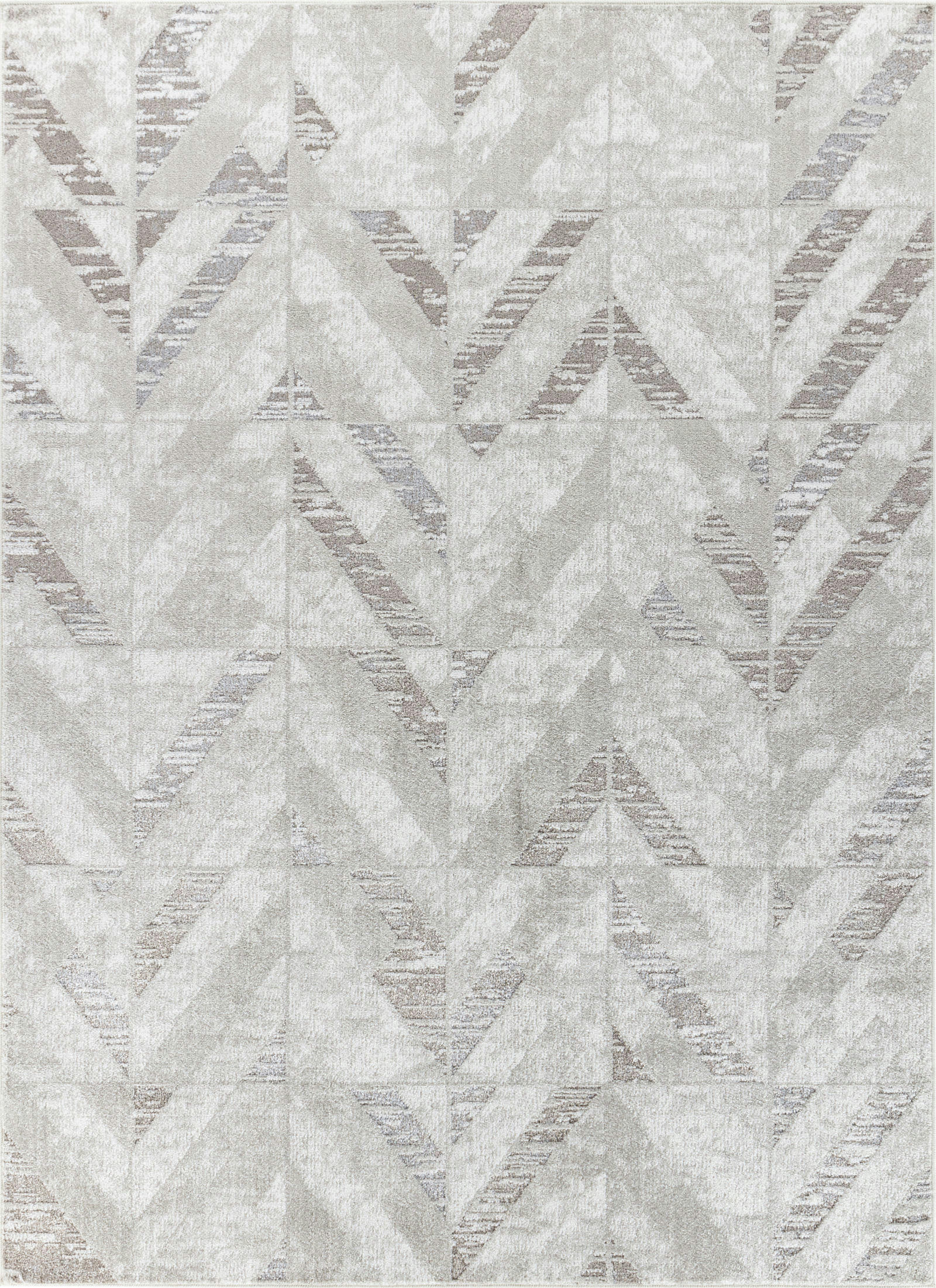 DIANA - Tapis Scandinave Industriel Blanc/Gris Clair 120x170