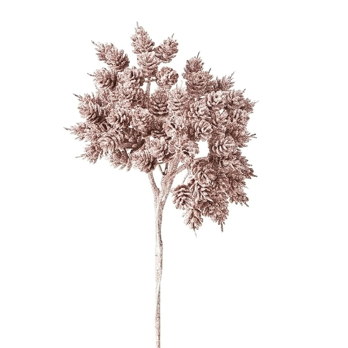 NOËL - Branche de pommes de pin pailletée eva noël h38