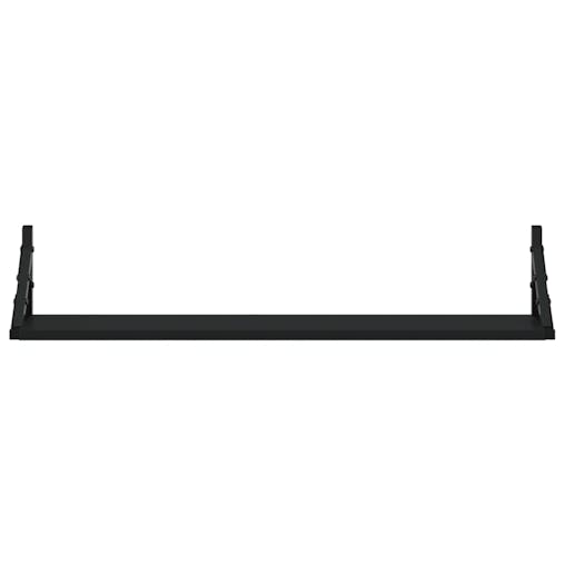 NNEVL Wall Shelves 2 pcs Black 80x15x15.5 cm Engineered Wood