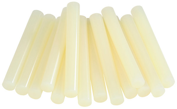Bâtons de colle pour textiles &cuir Ø12mm x 94mm, lot de 14