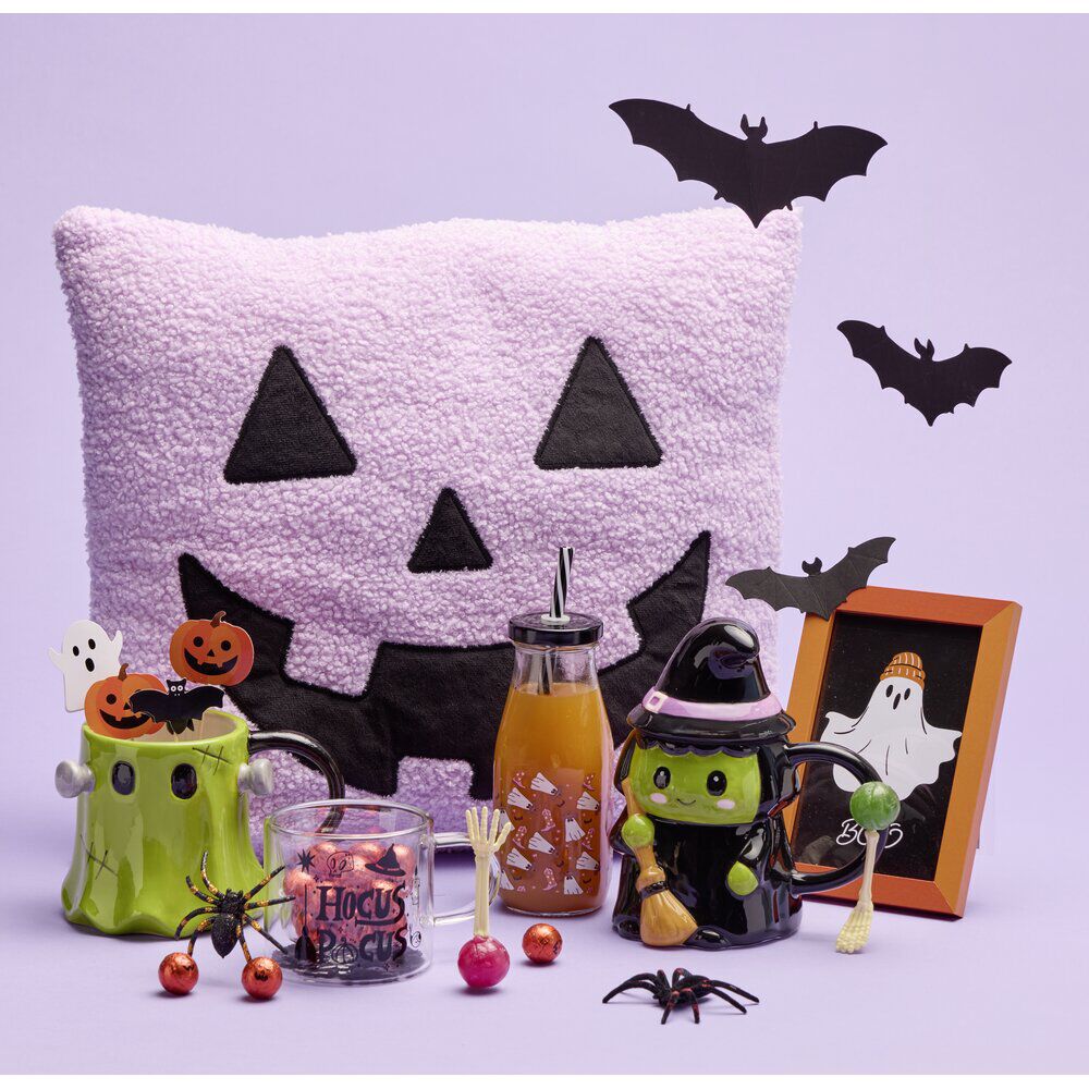 Mug Halloween double paroi 25cl Hocus Pocus verre noir 12,5x8,5xH10cm