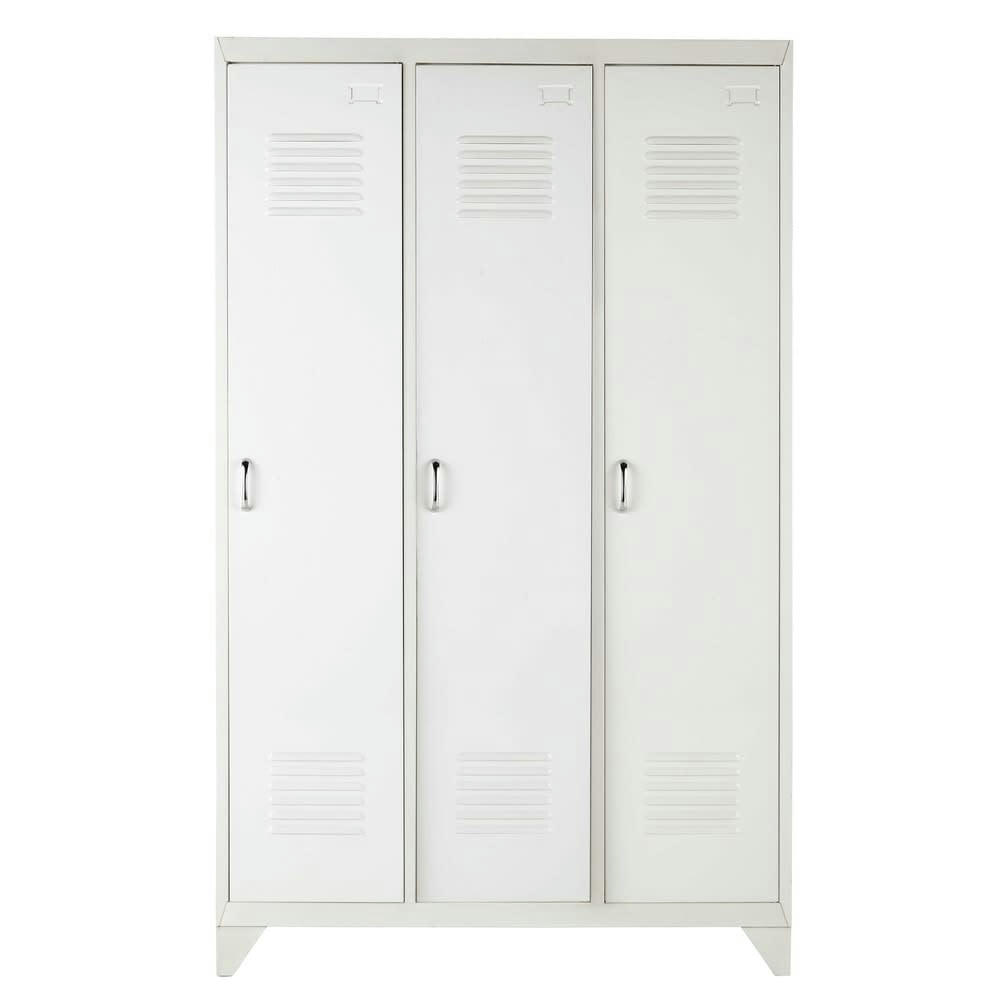 Loft - Dressing industriel en métal blanc L 115 cm