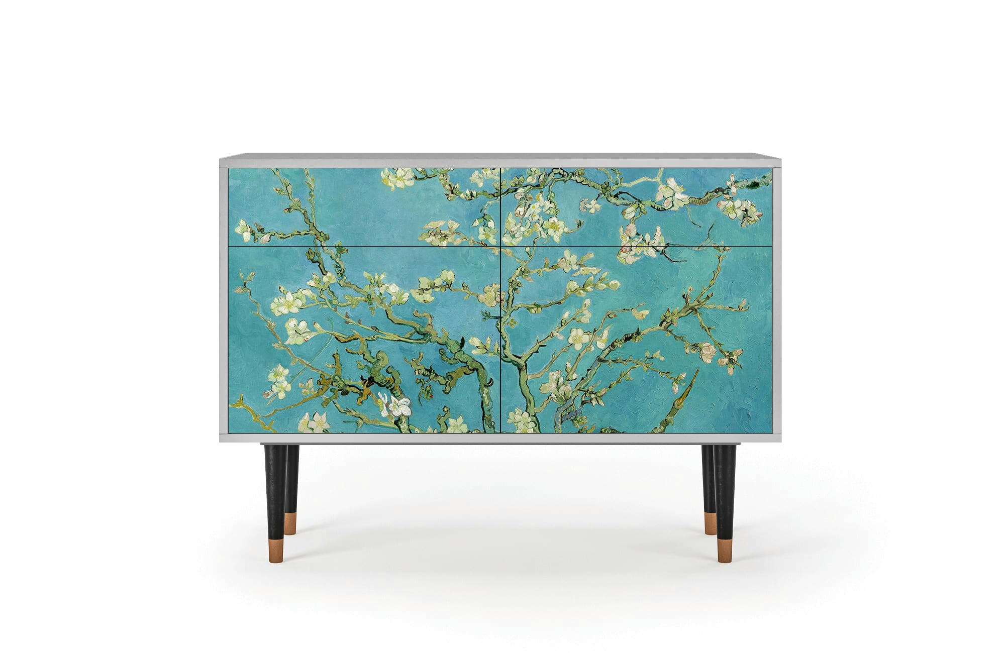 ALMOND BLOSSOM BY VAN GOGH - Buffet  bleu 2 tiroirs et 2 portes L 115 cm