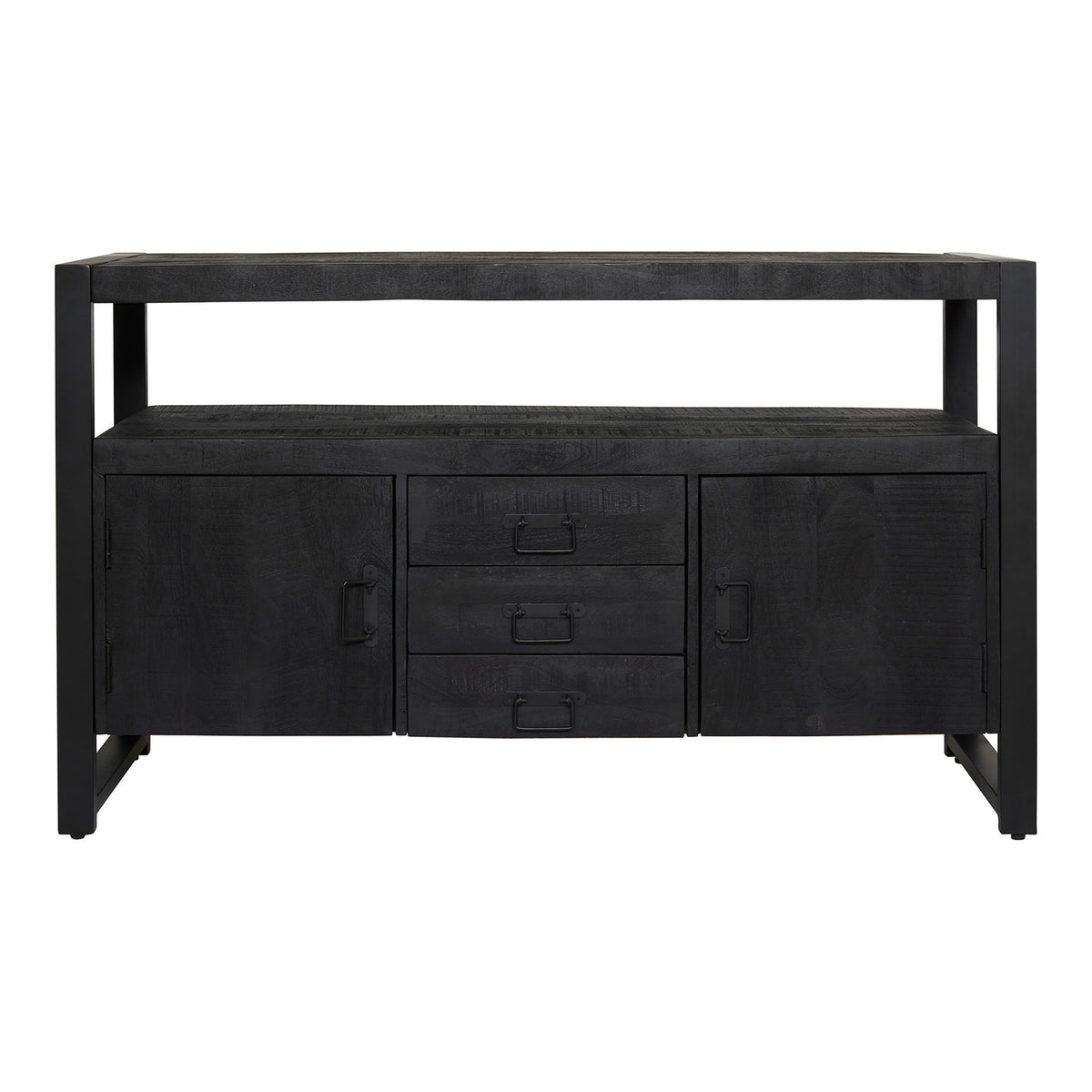 StarFurn Dressoir Boaz - Rechthoek Zwart Hout - 135x45x80cm