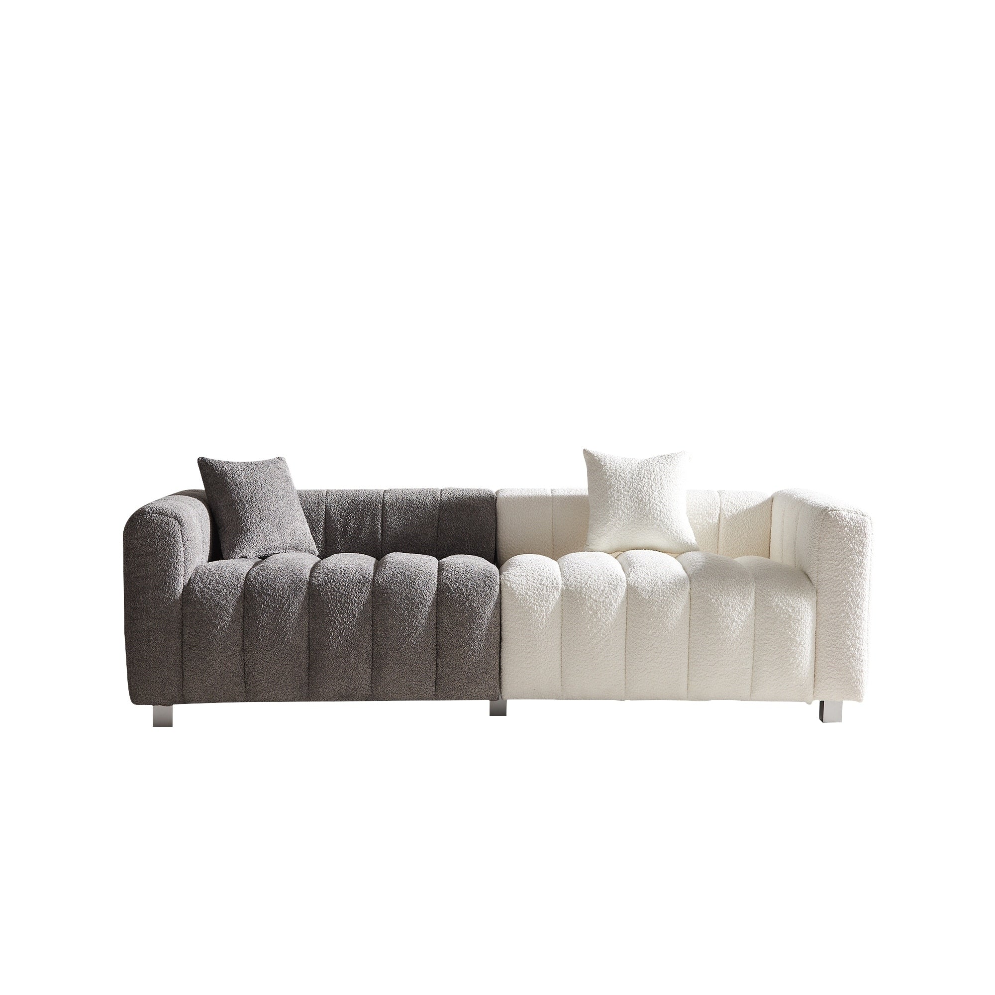 87.4 Teddy Velvet 3-Seater Sofa with Ergonomic & Space-Saving Design