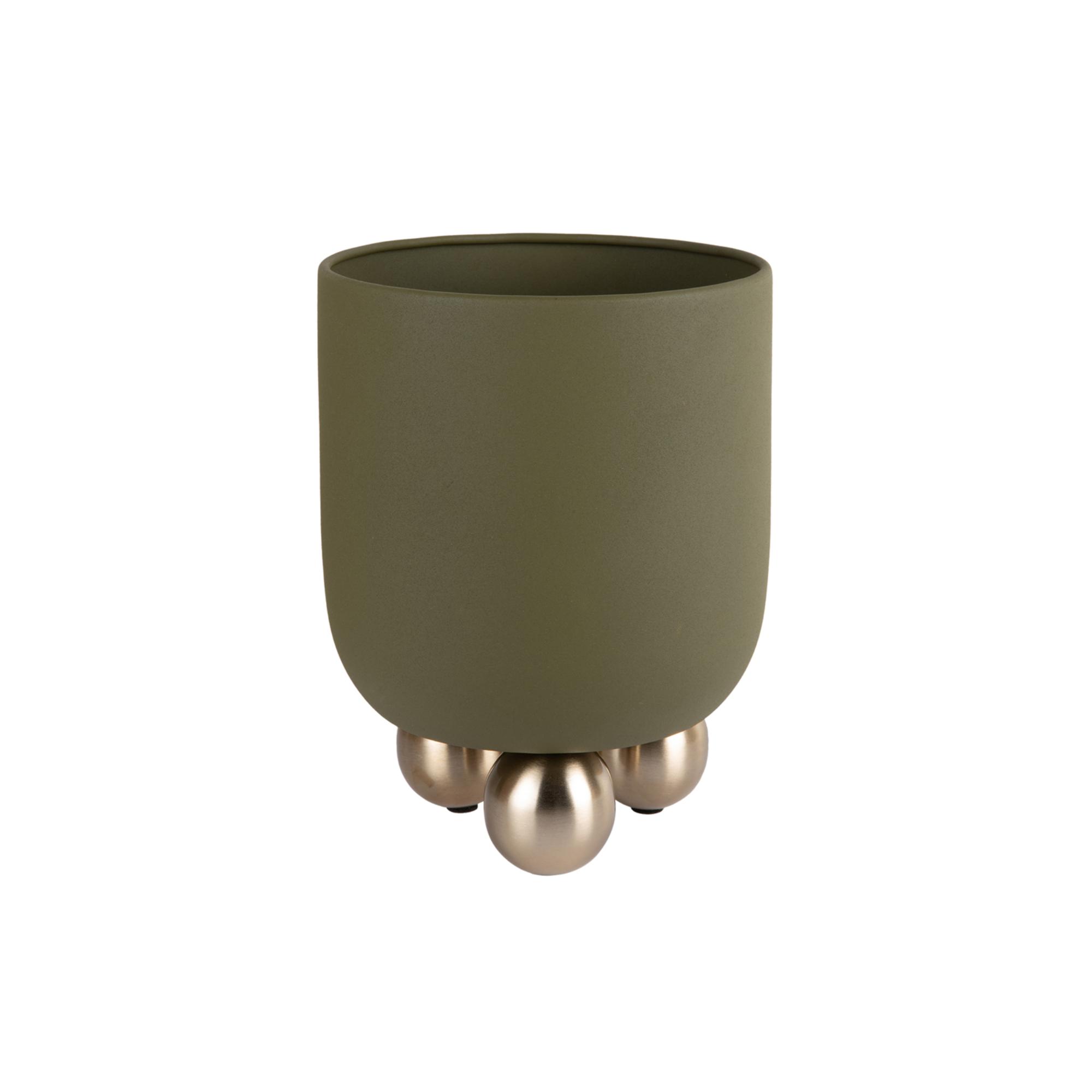 Present Time bloempot Estilo Large - groen - 26x26x32cm