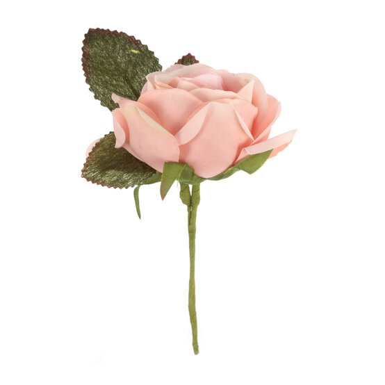 Single Pink Rose Pick 13cm