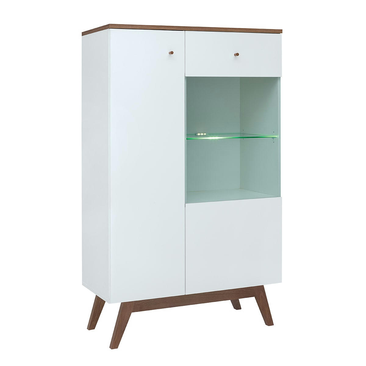 - Vaisselier 2 portes blanc et naturel