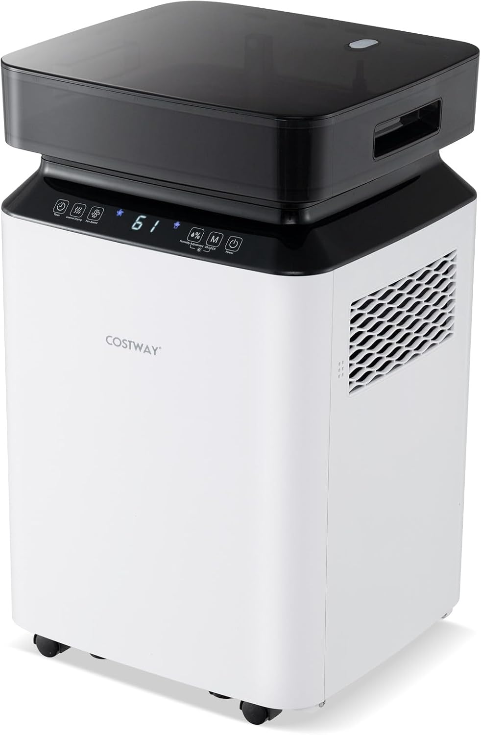 COSTWAY 120 Pints Dehumidifier with Pump, Easy Humidity Control, Multiple Drainage Options, 24H Timer & 2.2 Gal Water Tank, Dehumidifier for Basement, Home