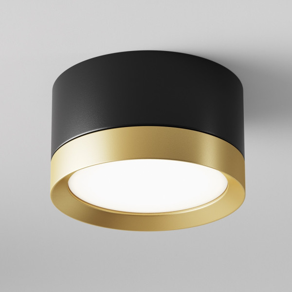 Spot reflektor okrągły czarno-złoty HOOP 1xGX53x15W IP20 Maytoni