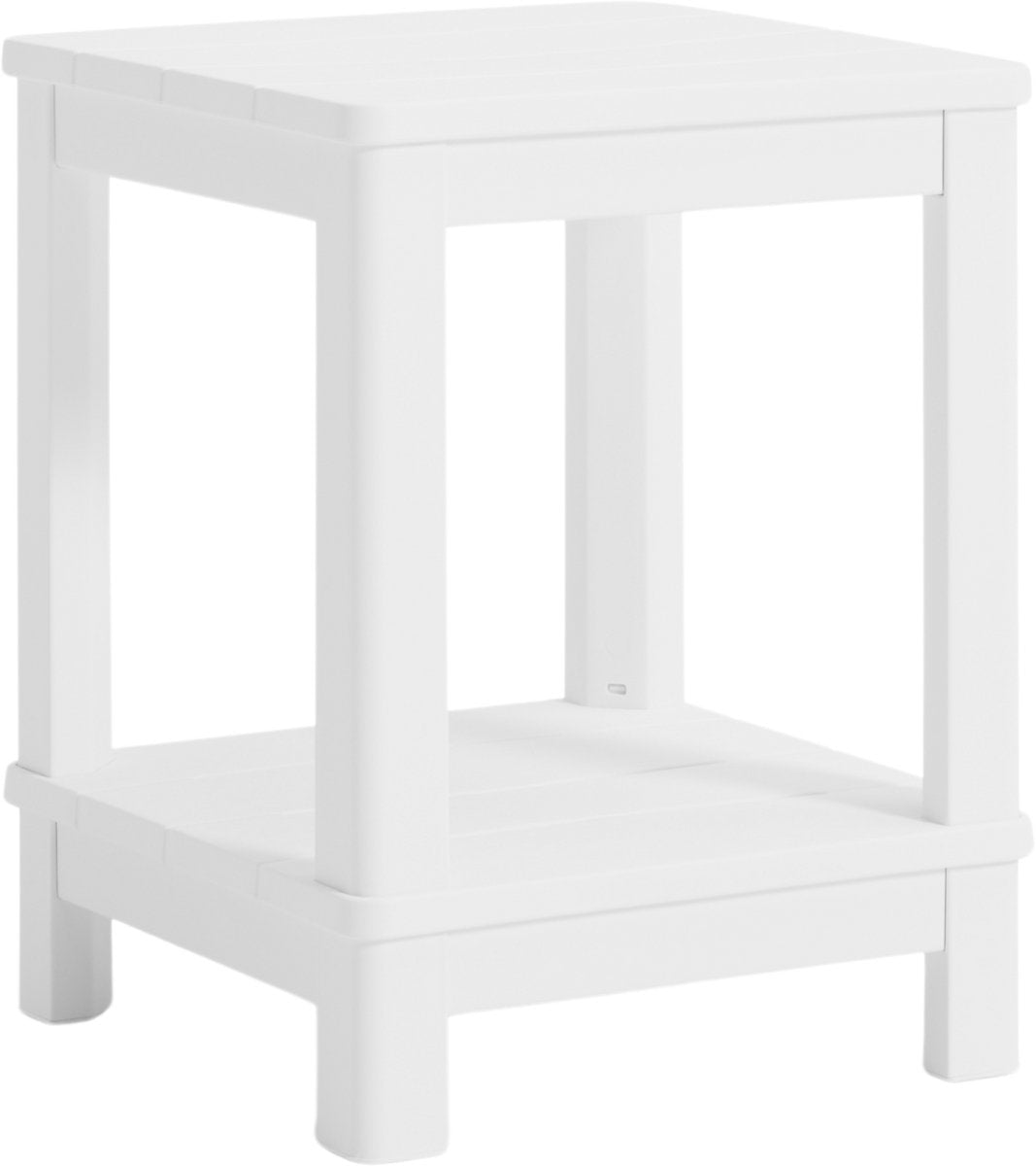 Keter Troy Deluxe Bijzettafel - 40.5x40.5x2cm - Wit