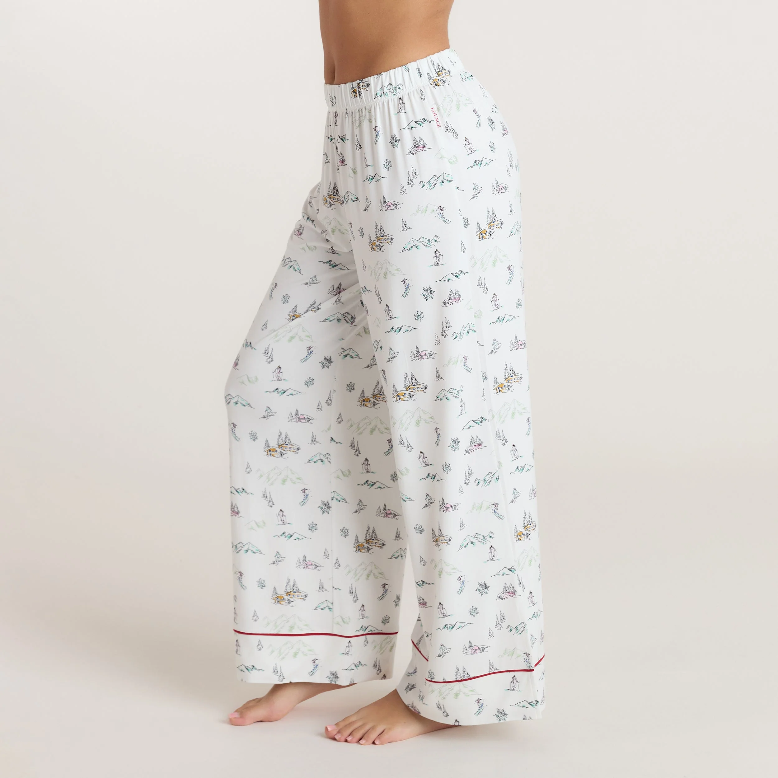 Alpine Dreams Pyjama Bottoms - Ski Print