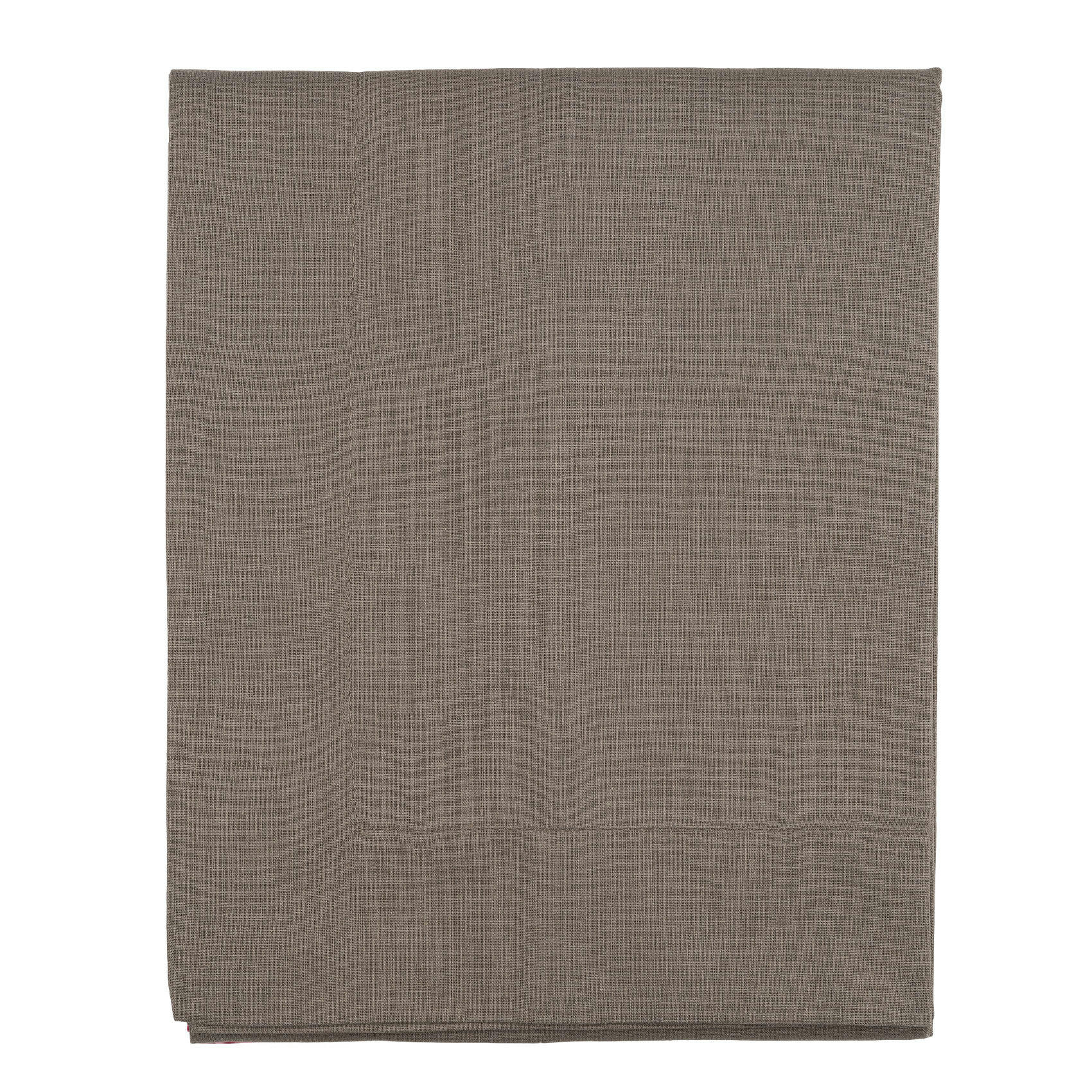 - Taie de traversin en 100% coton taupe 43x185 cm
