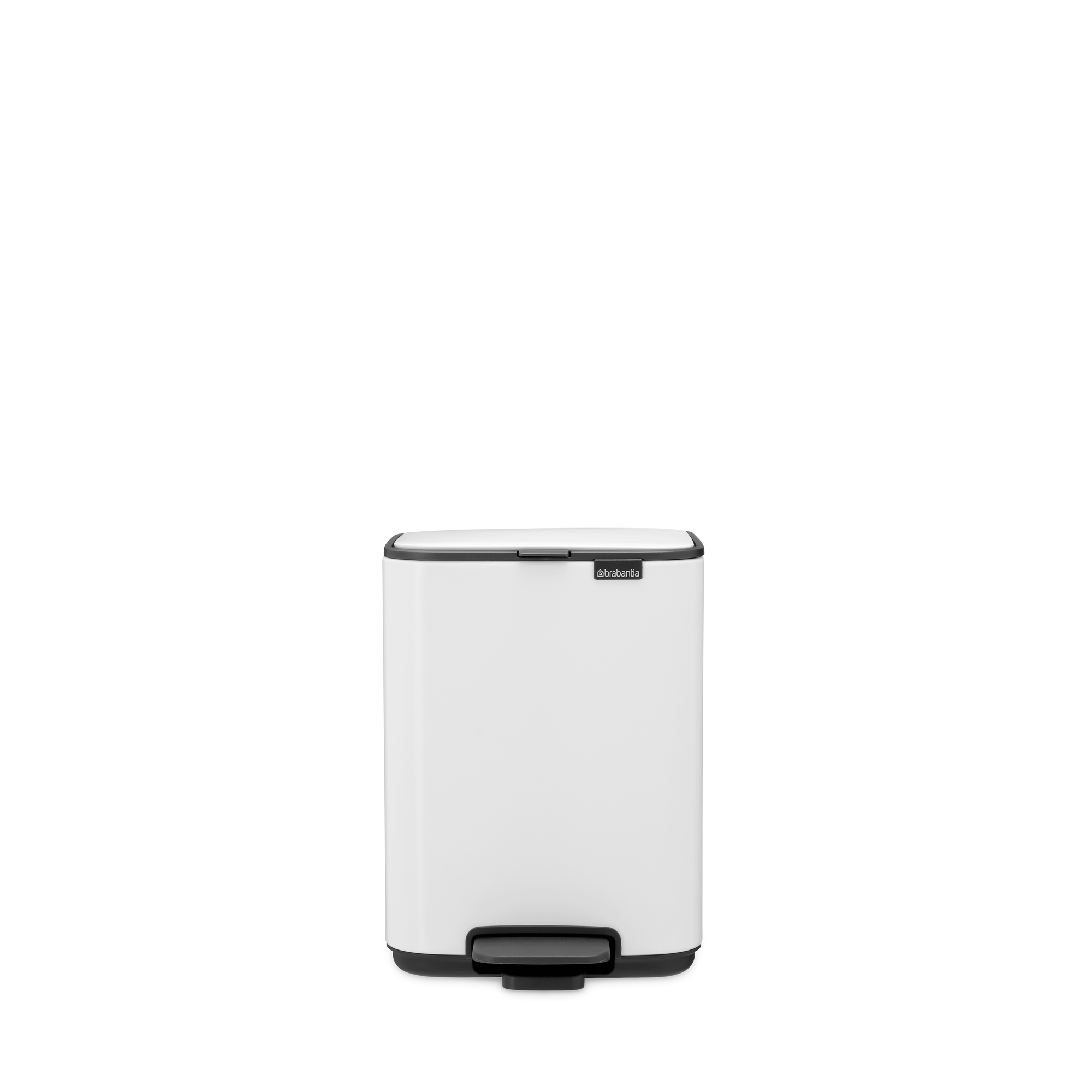 Brabantia Bo Pedaalemmer, 4 liter, stil sluitend, kunststof binnenemmer - White