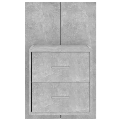 NNEVL Wall-mounted Bedside Cabinet Concrete Grey