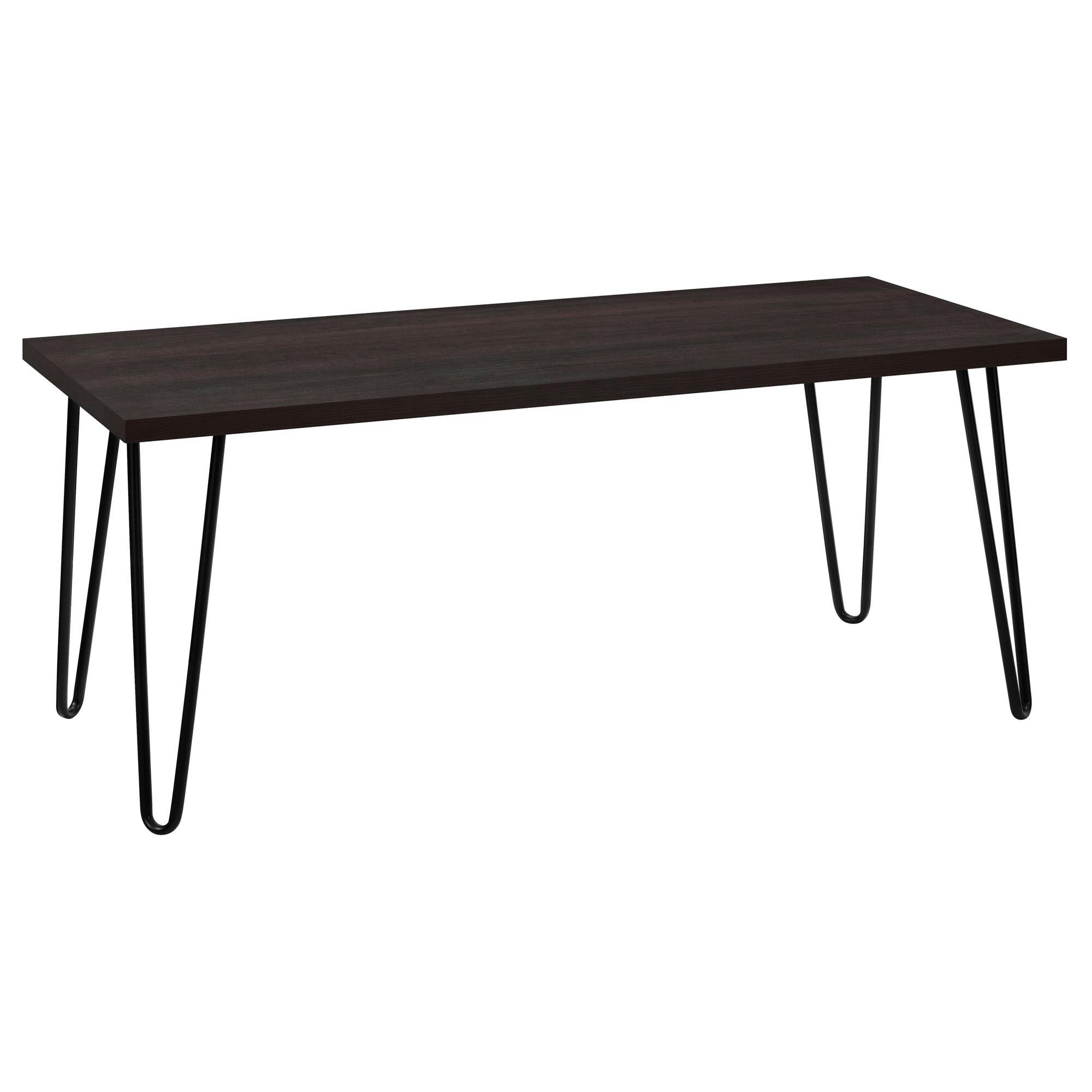 OWEN - Table basse rectangulaire en panneaux de particules stratifié espresso