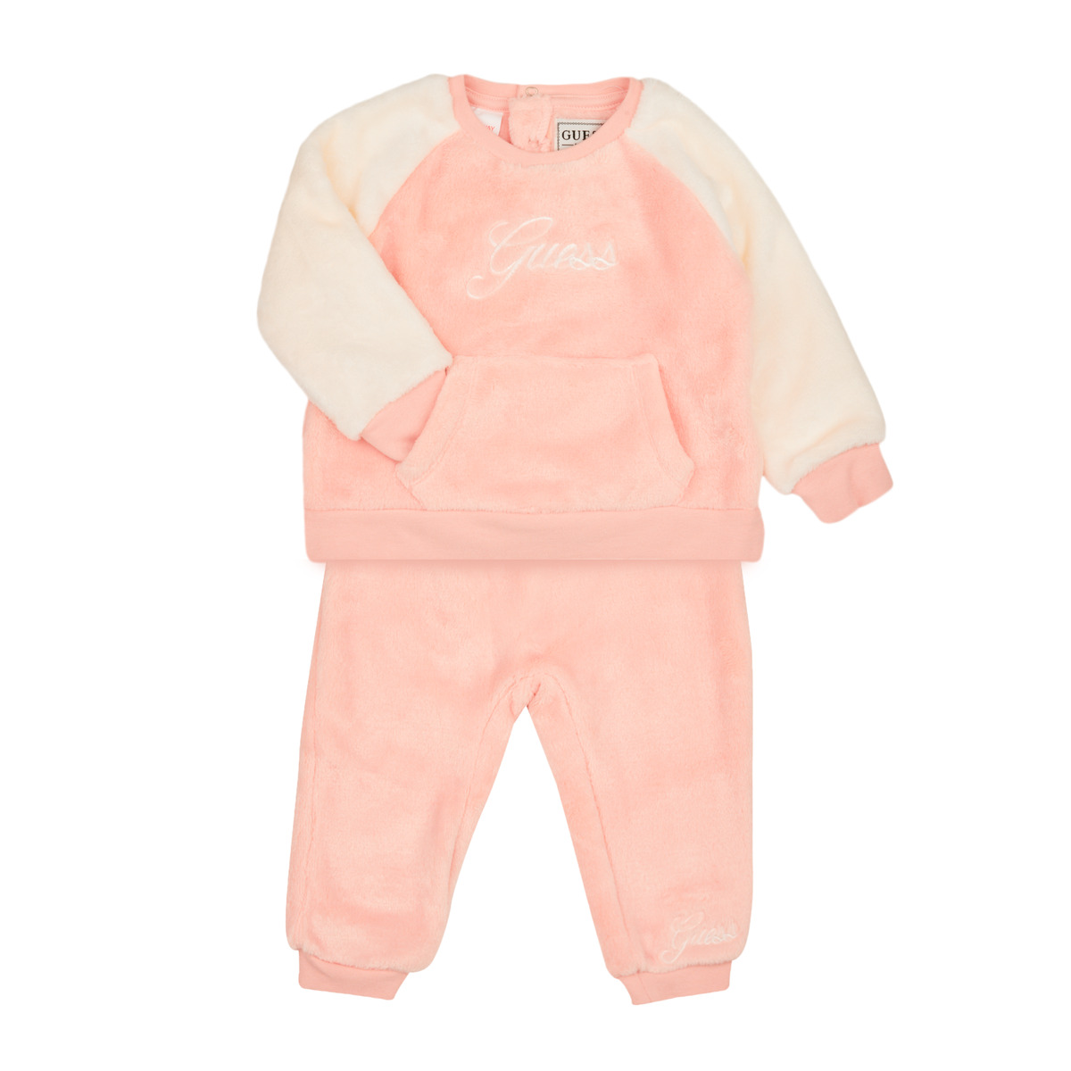 Guess - SET FAUX FUR ACTIVE TOP+PANTS - Pink