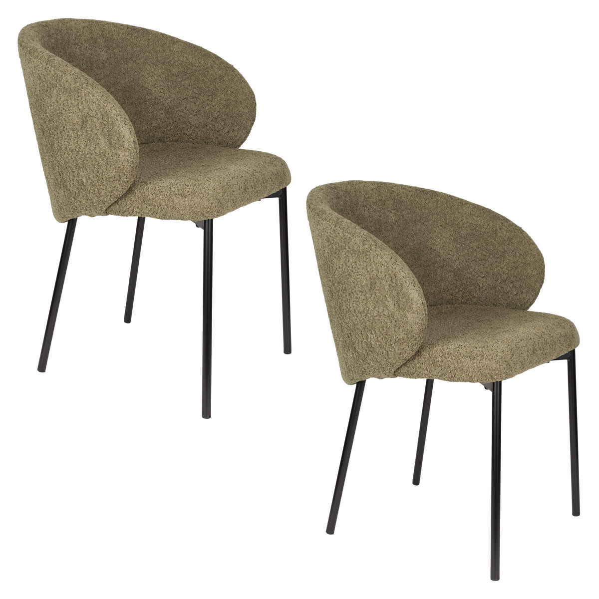 Housecraft Living Ayle Eetkamerstoelen Moss Groen - Set van 2