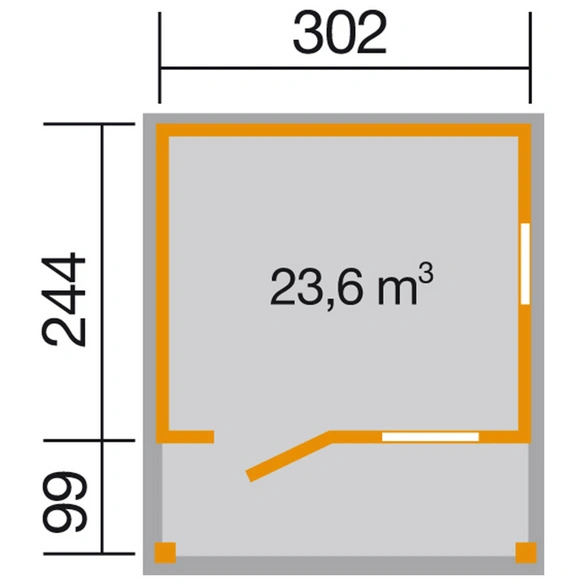 Gartenhaus »820 Gr.2«, Holz, BxT: 340 x 350 cm (Außenmaße inkl. Dachüberstand)