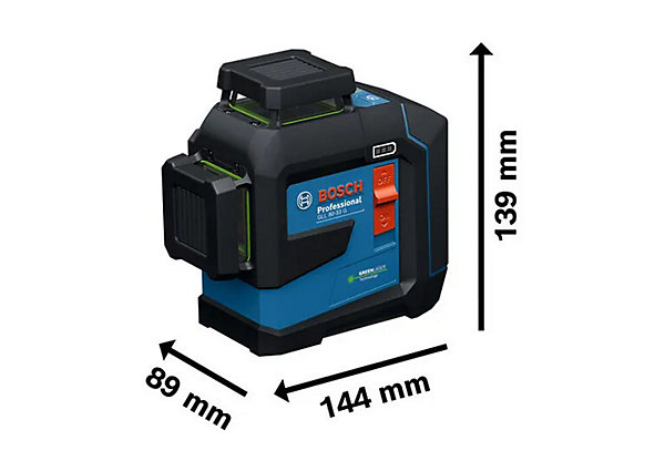 Laser lignes 3 plans GLL 80-33 G Professional - avec batterie BA 3.7V 3.0 Ah XL, mallette de transport.