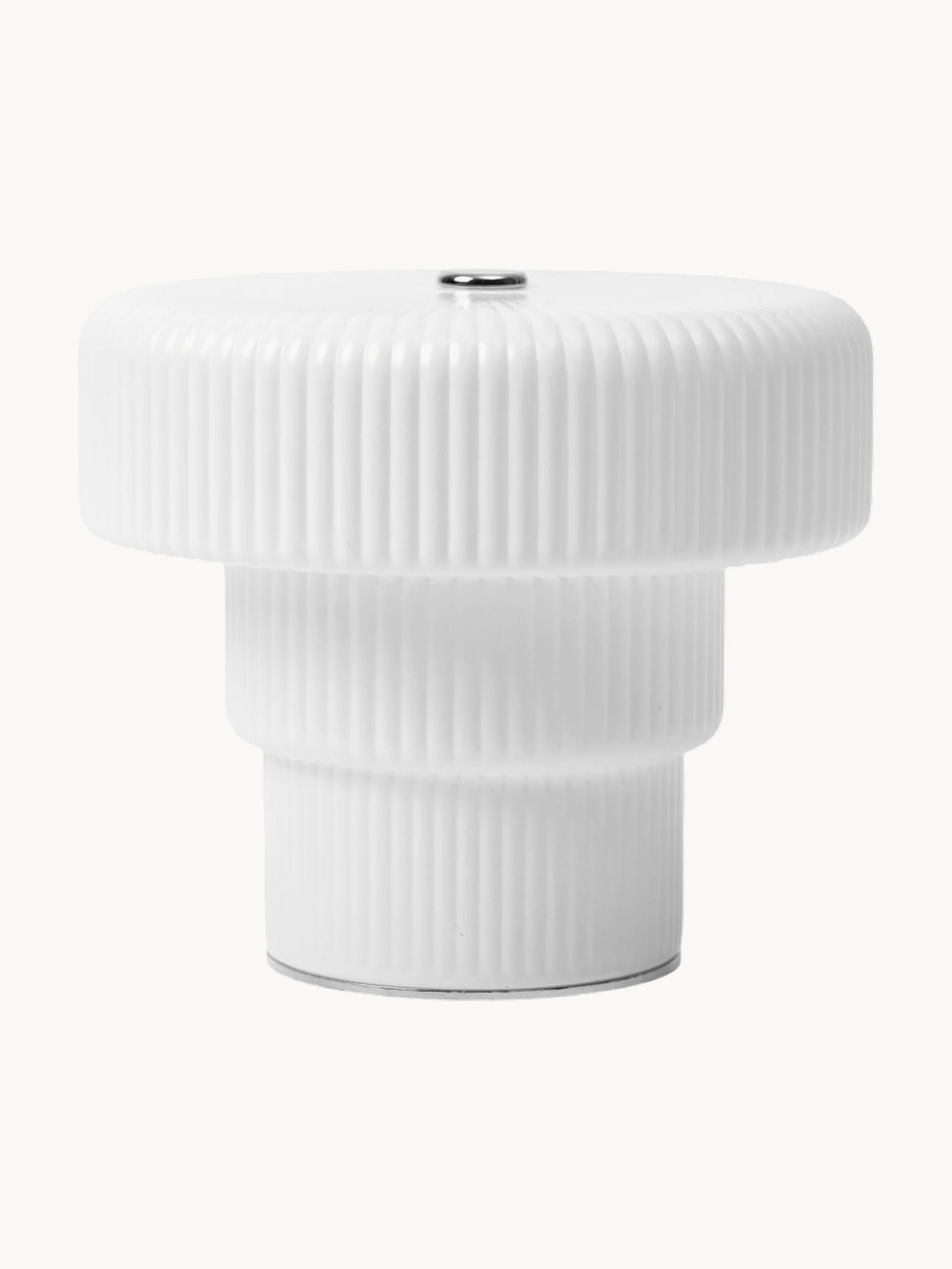 Mobile LED-Tischleuchte Ripple aus mundgeblasenem Glas, dimmbar