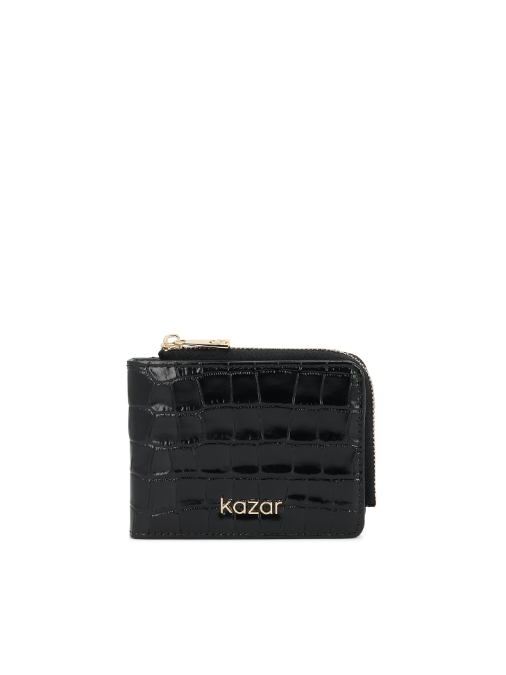 Embossed leather wallet