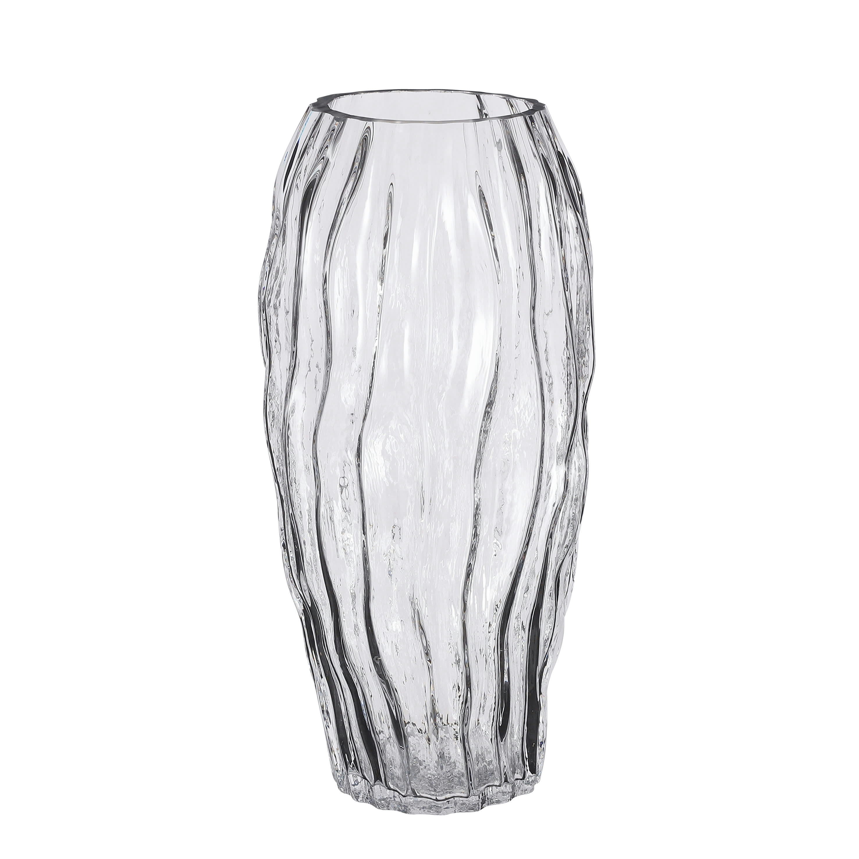 FELINE - Vase en verre transparent H32