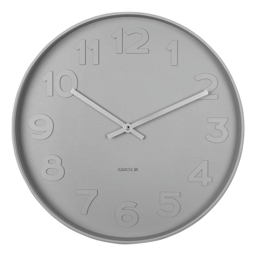 MR. GREY - Horloge murale ronde D37,5cm gris