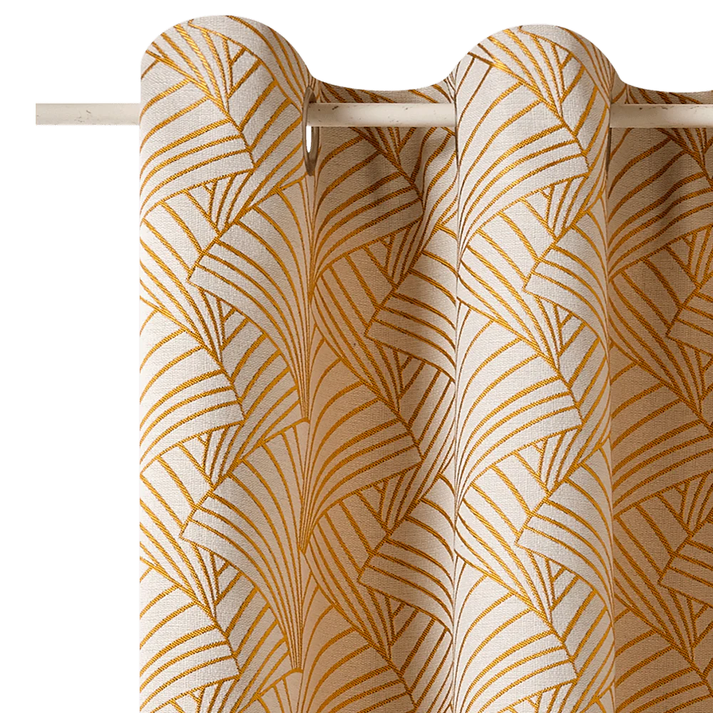 Rideau ARDECCO coloris jaune moutarde 135 x 250 cm