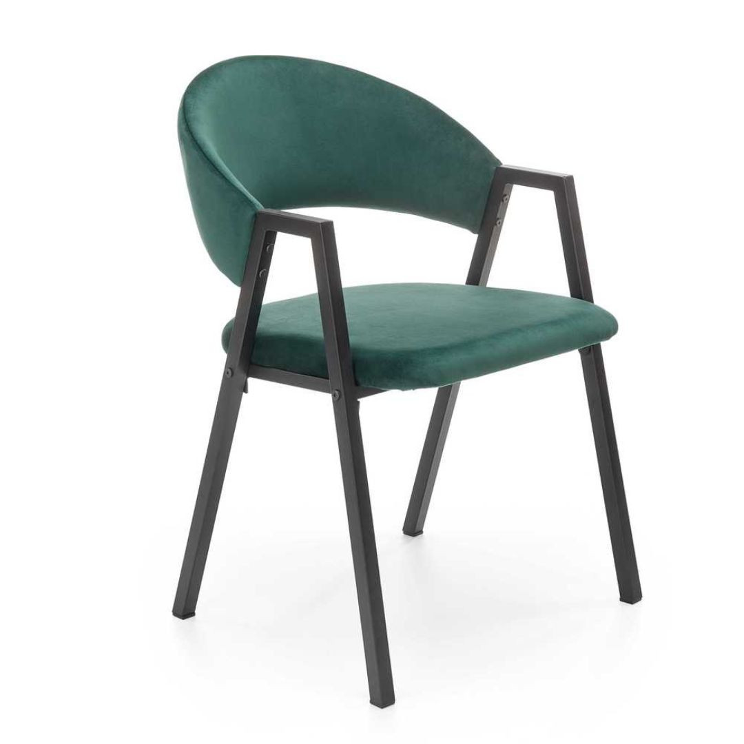 Krzesło tapicerowane K473 VELVET zielone
