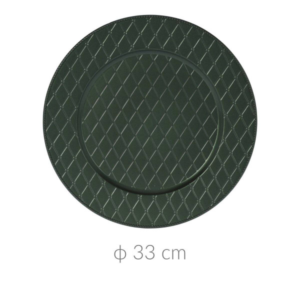 Podstawka dekoracyjna pod talerz, Ø 33 cm, zielony