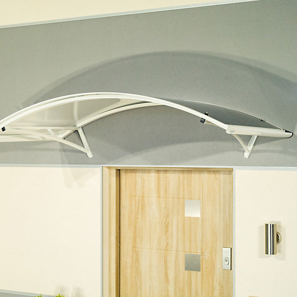 ARCTOM Auvent Apos 150x90, couleur Blanc RAL9016, panneau sandwich AL PE AL