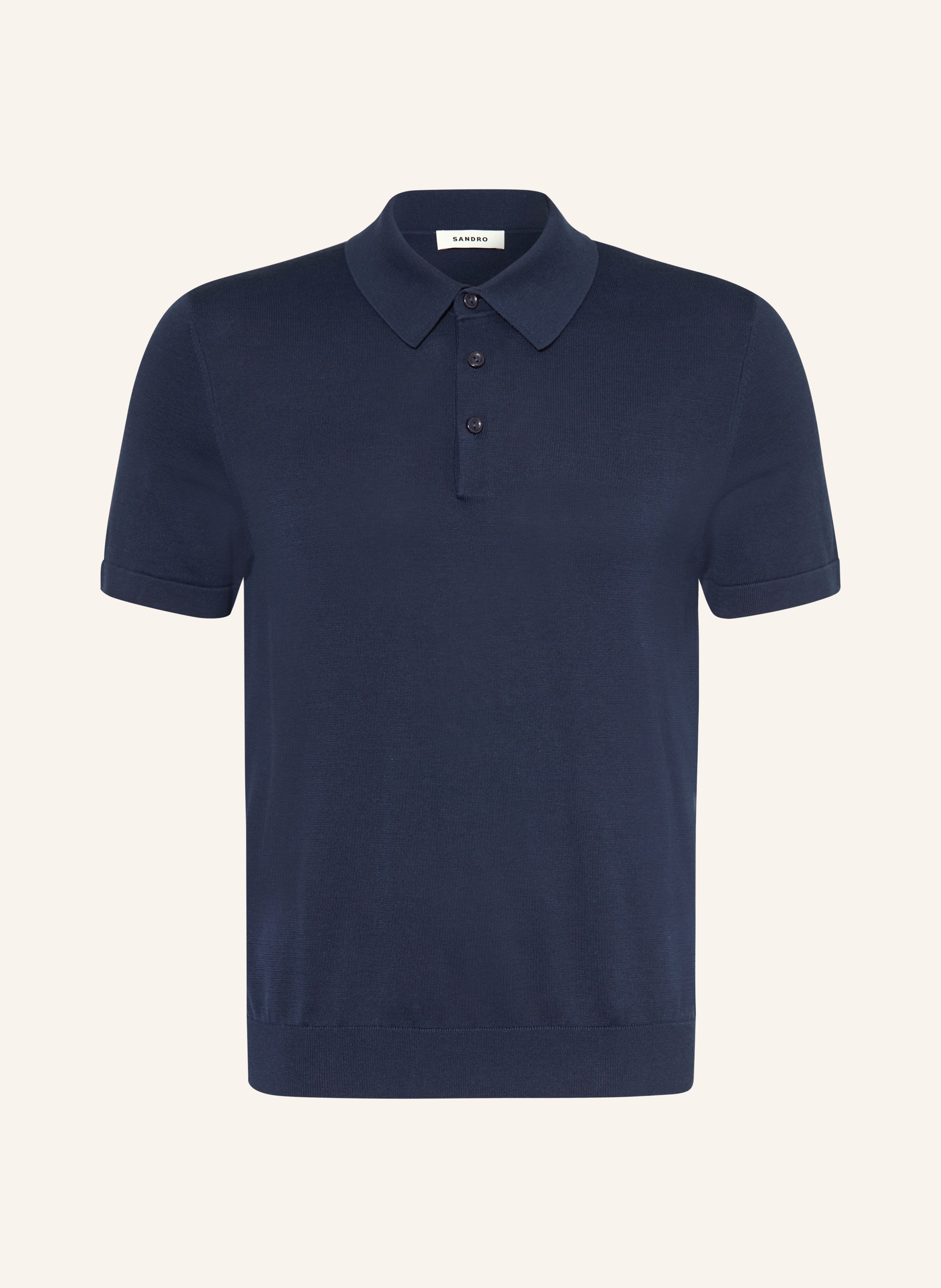 SANDRO Strick-Poloshirt mit Seide