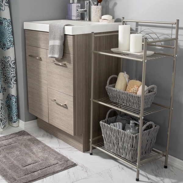 Bath Bliss 3 Tier Storage Shelf in Oil Rubbed Bronze - 17.3x10.6x35.8