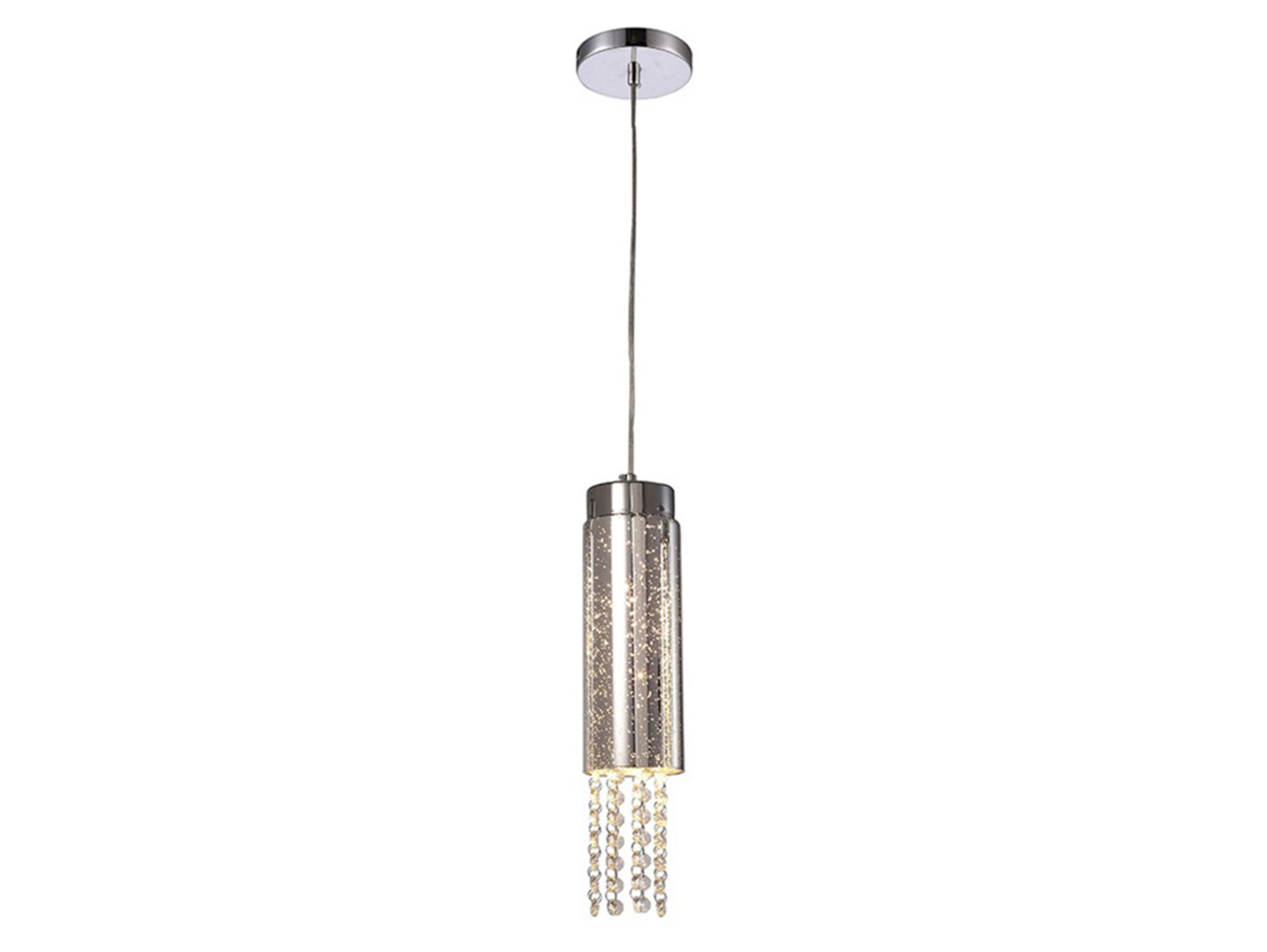 Lampa wisząca Moonlight metalowa srebrna