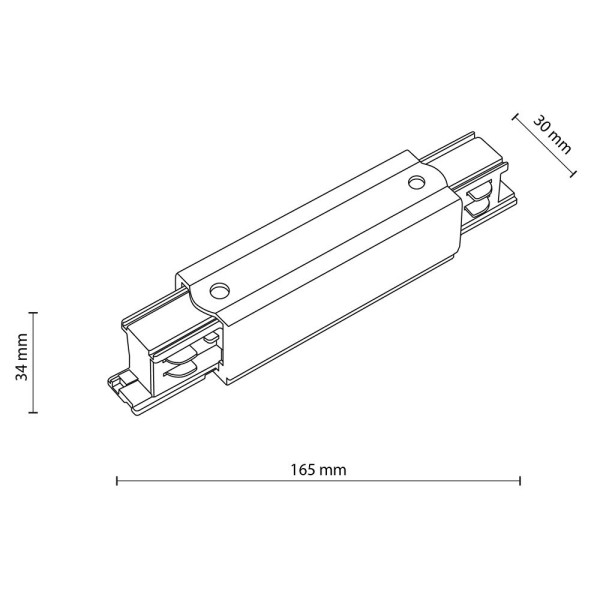 Łącznik prosty do szynoprzewodu 3F TRACER 4532 TK Lighting