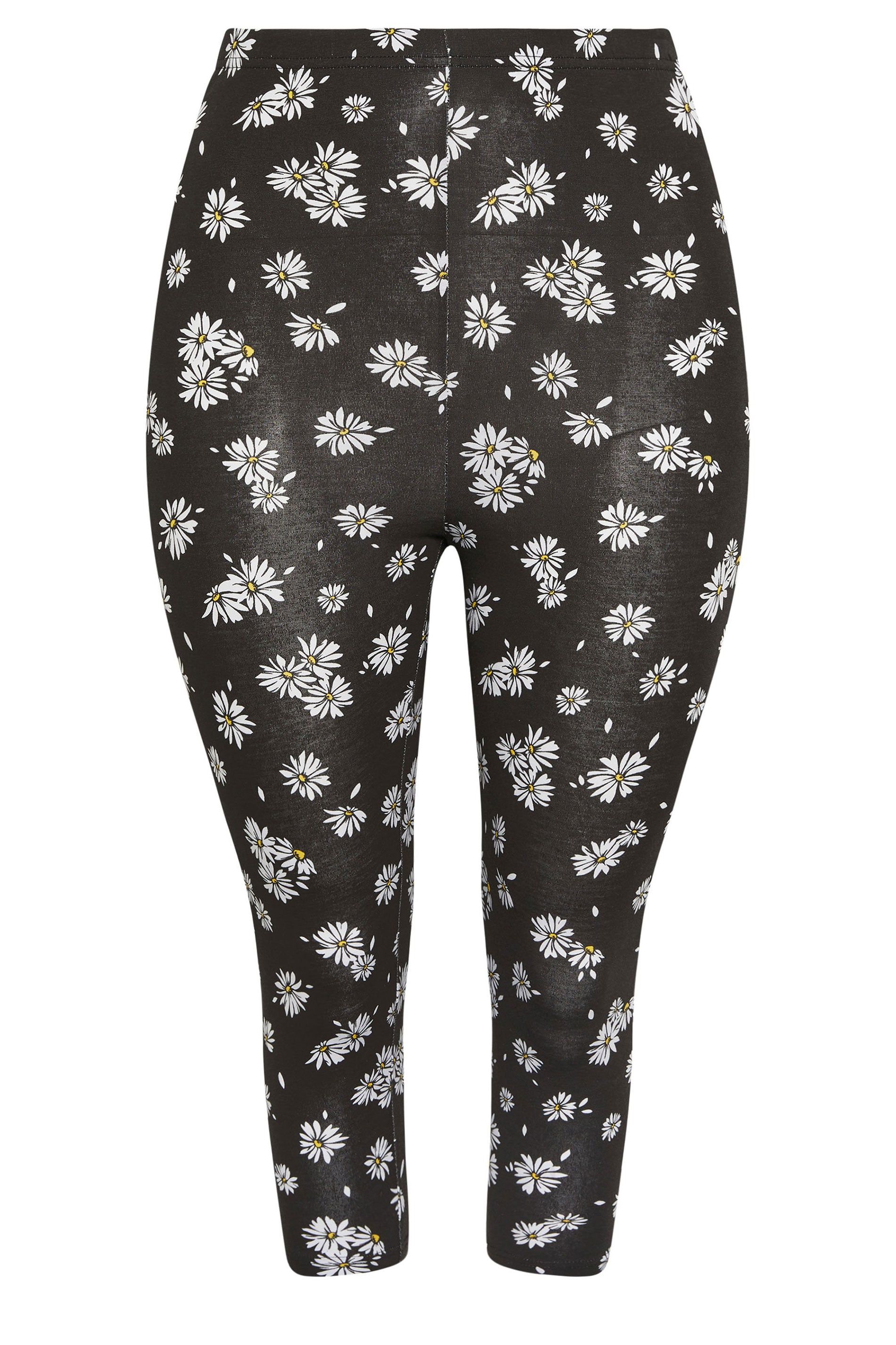 Yours 2 Pack Daisy Cropped Leggings