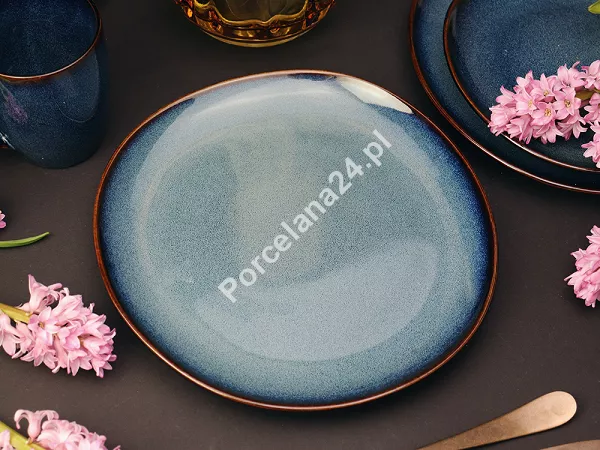 Komplet talerzy na 6 osób (18 el.) Altom Design - Reactive Navy Blue