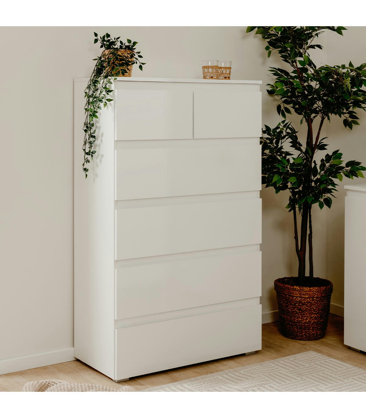 PRETORIA - Commode 6 tiroirs L80 x H132 cm