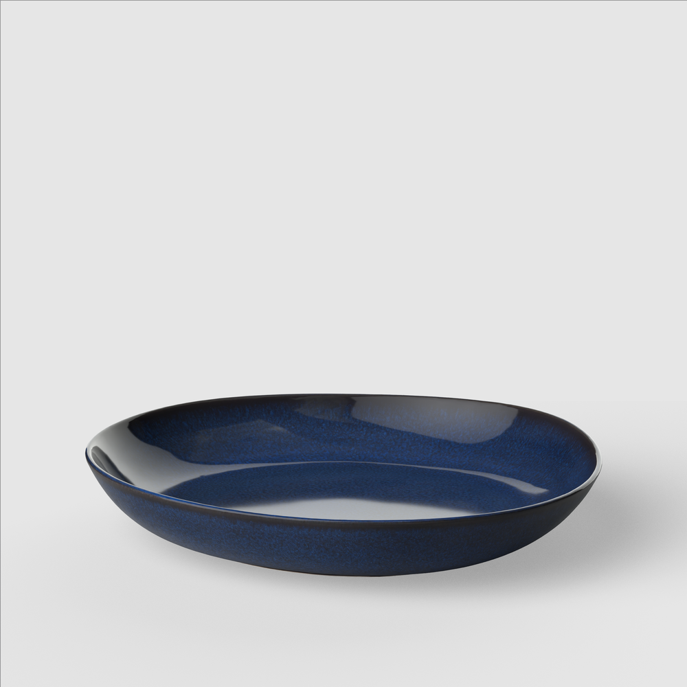Lave Decorative fruit bowl - Blue, 20.3 oz, stoneware