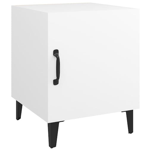 NNEVL Bedside Cabinets 2 pcs White Engineered Wood