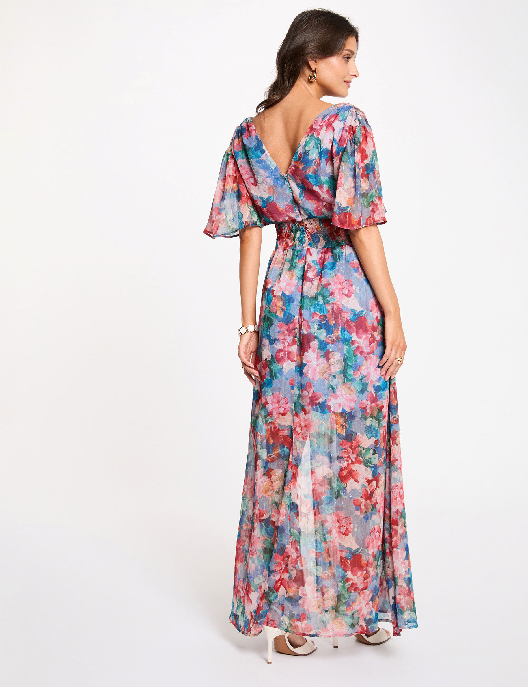 Flowy Long Dress Multicolor Women