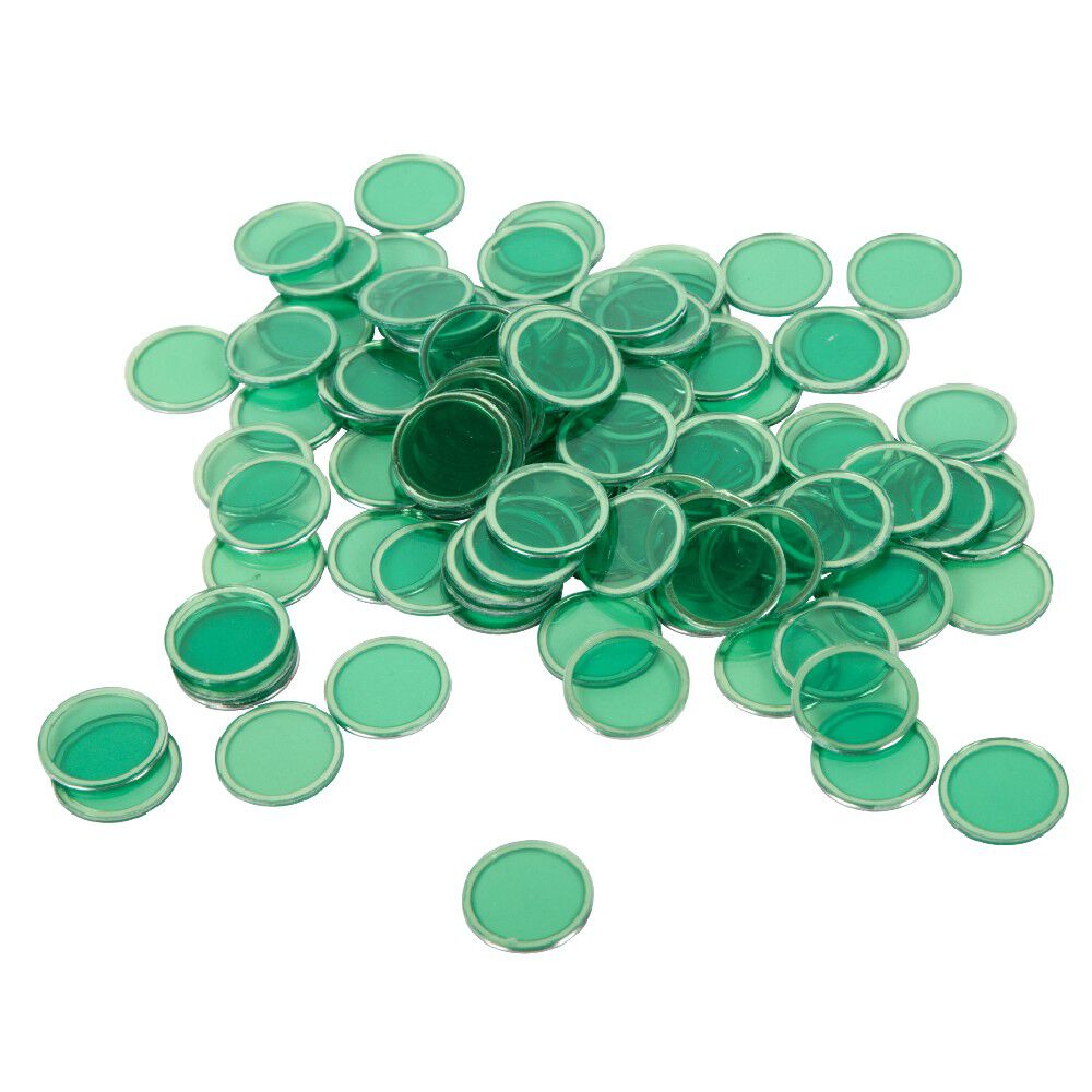 100 jetons de loto ronds