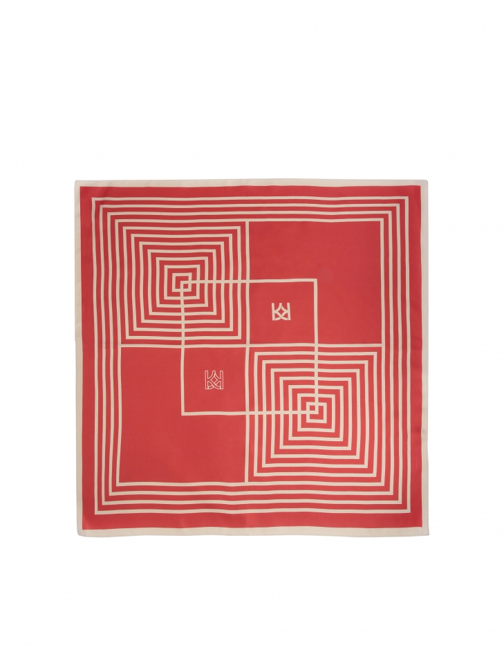 Red silk scarf