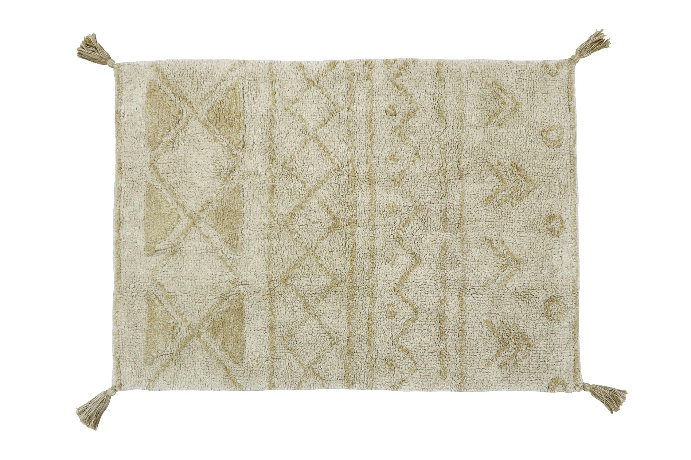 MINI ONES - Tapis lavable en coton beige 70x100