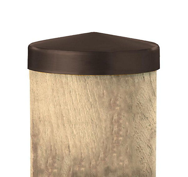Couvre poteau rond diamètre 140 marron - Lot de 10