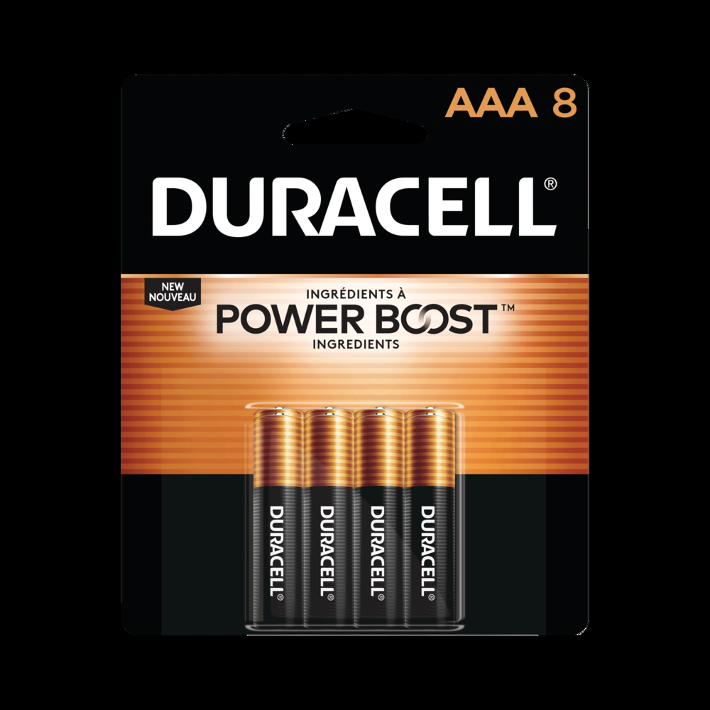 Duracell Coppertop AAA Batteries, Alkaline, 8-pk