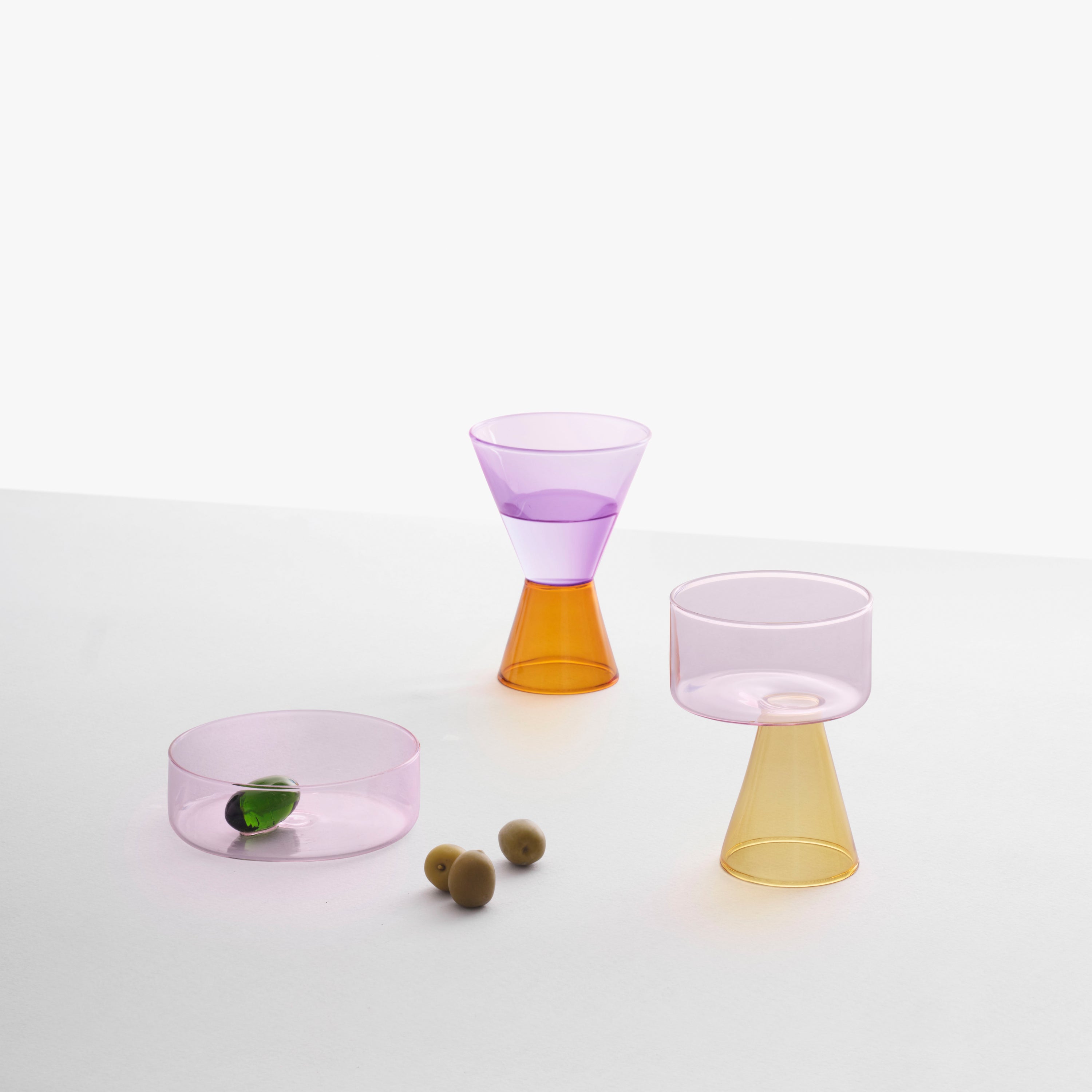 Ichendorf Milano Travasi Waterglas - Geel / Roze